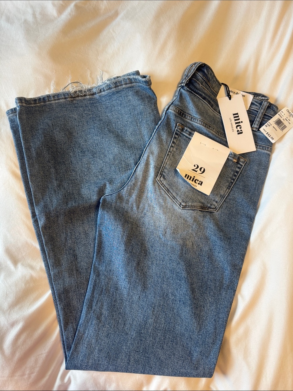 Mica Light Blue Wide-Leg Flare Jeans